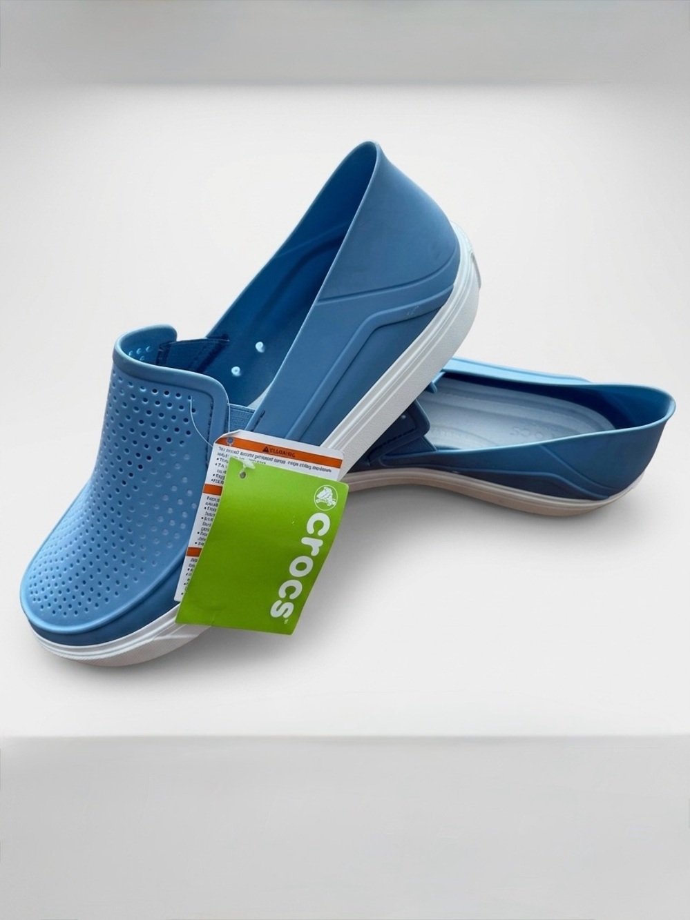 Brand New Crocs CitiLane Roka Slip-On M - Dusty Blue/White - Size US 13